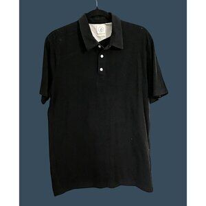 VOLCOM MENS BLACK SHORT SLEEVE POLO SHIRT SIZE LARGE